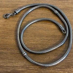 Pandora  sterling silver oxidized necklace